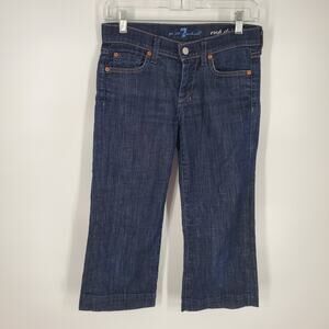 7 For All Man Kind Dark Wash Crop Dojo Jeans 25